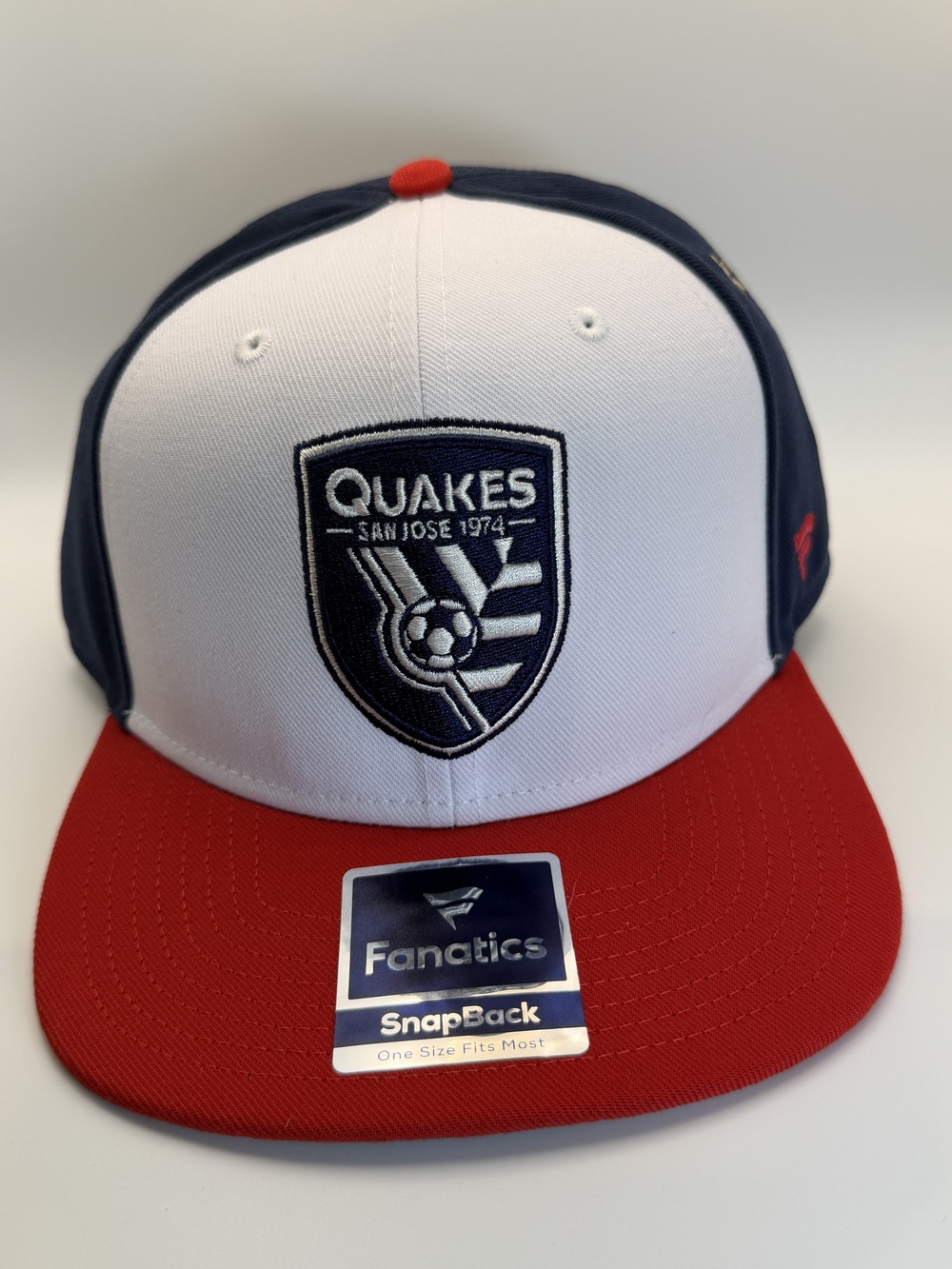 Fanatics Quakes 1974 Snapback Hat Red White Blue NWT One Size Adjustable